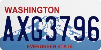WA license plate AXG3796
