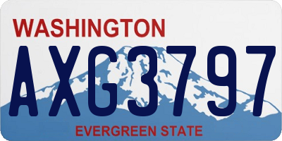 WA license plate AXG3797