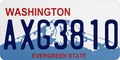 WA license plate AXG3810