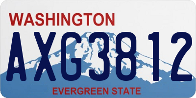 WA license plate AXG3812