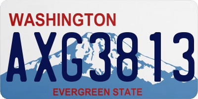 WA license plate AXG3813