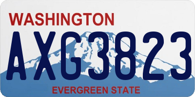 WA license plate AXG3823