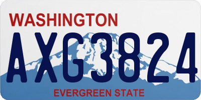 WA license plate AXG3824