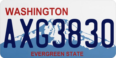 WA license plate AXG3830