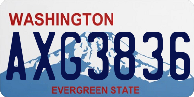 WA license plate AXG3836