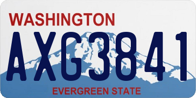 WA license plate AXG3841