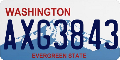 WA license plate AXG3843