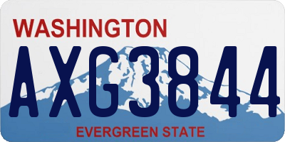 WA license plate AXG3844