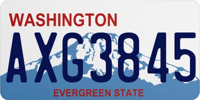 WA license plate AXG3845