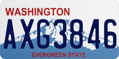 WA license plate AXG3846