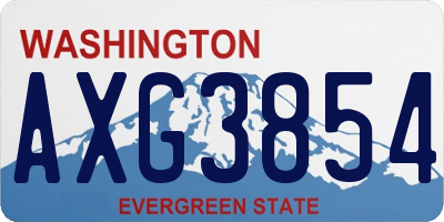 WA license plate AXG3854