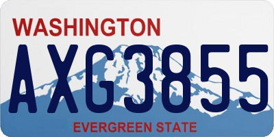 WA license plate AXG3855