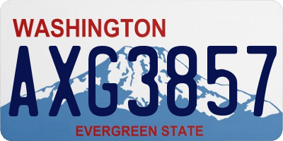 WA license plate AXG3857