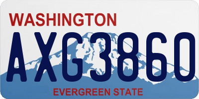 WA license plate AXG3860