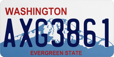 WA license plate AXG3861