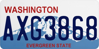 WA license plate AXG3868