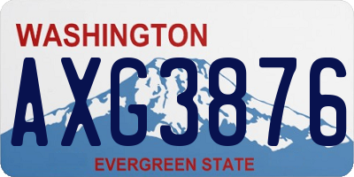WA license plate AXG3876
