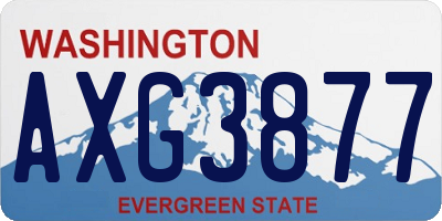 WA license plate AXG3877