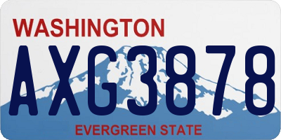 WA license plate AXG3878
