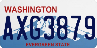 WA license plate AXG3879