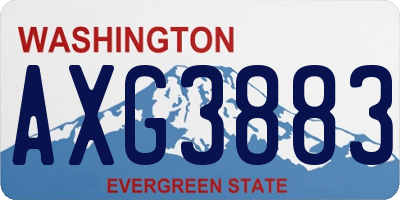 WA license plate AXG3883