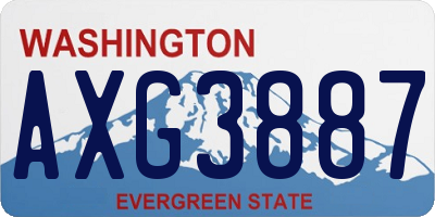 WA license plate AXG3887