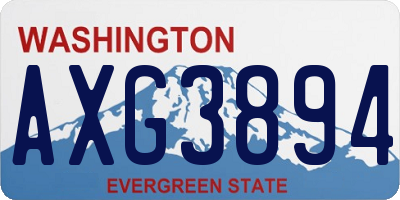 WA license plate AXG3894