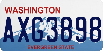 WA license plate AXG3898