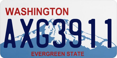 WA license plate AXG3911
