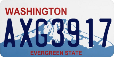 WA license plate AXG3917