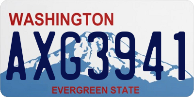 WA license plate AXG3941