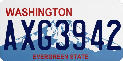 WA license plate AXG3942