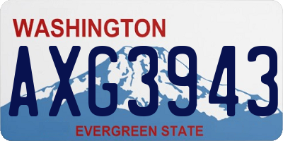 WA license plate AXG3943