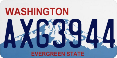 WA license plate AXG3944