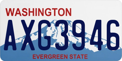WA license plate AXG3946