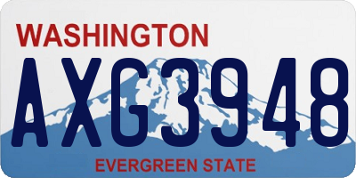 WA license plate AXG3948
