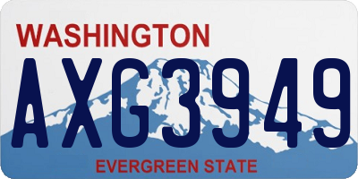 WA license plate AXG3949