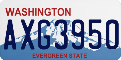 WA license plate AXG3950