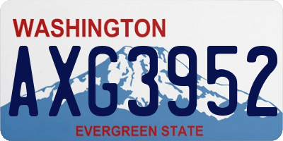 WA license plate AXG3952