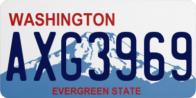 WA license plate AXG3969