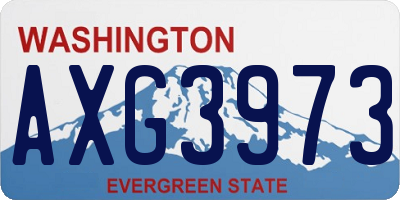 WA license plate AXG3973