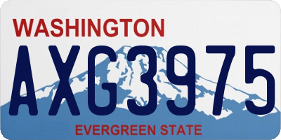 WA license plate AXG3975