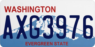 WA license plate AXG3976