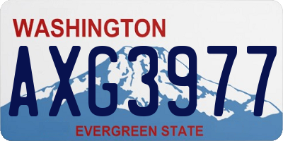 WA license plate AXG3977