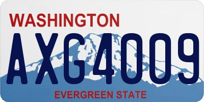 WA license plate AXG4009