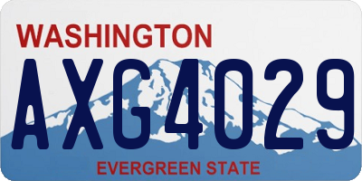 WA license plate AXG4029