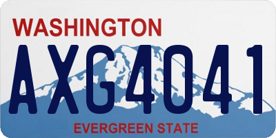 WA license plate AXG4041