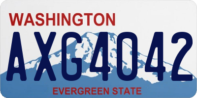 WA license plate AXG4042