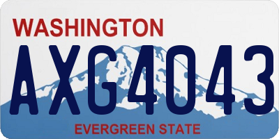 WA license plate AXG4043