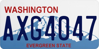 WA license plate AXG4047